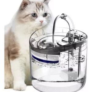 Fuente de Agua para Mascotas Transparente