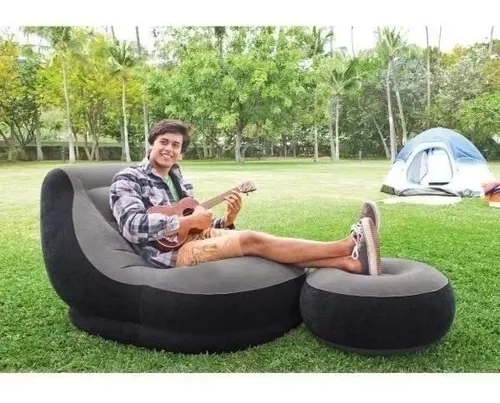 Sofá Inflable con Reposapiés Portátil - Imagen 2